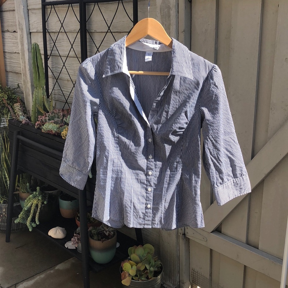 Striped button down shirt
